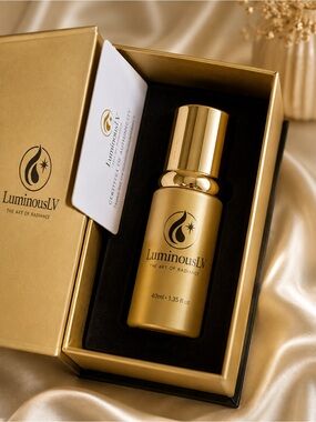 LuminousLV The Art of Radiance Gold Serum Bottle